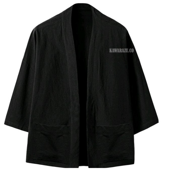 TERLARIS KIMONO OUTER KOREA PRIA - Hitam, M