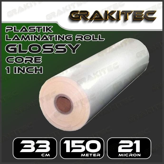 

PLASTIK LAMINATING ROLL 33CM X 150M X 21/30MIC DOFF / GLOSSY