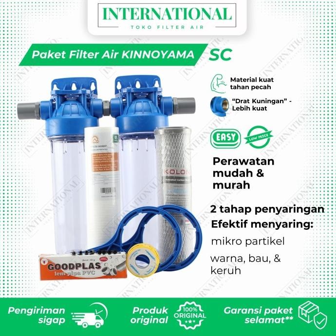 Filter Air Toren 10" 2 Tabung / Filter Air Sumur Bor Keruh Berpasir [terbaik]