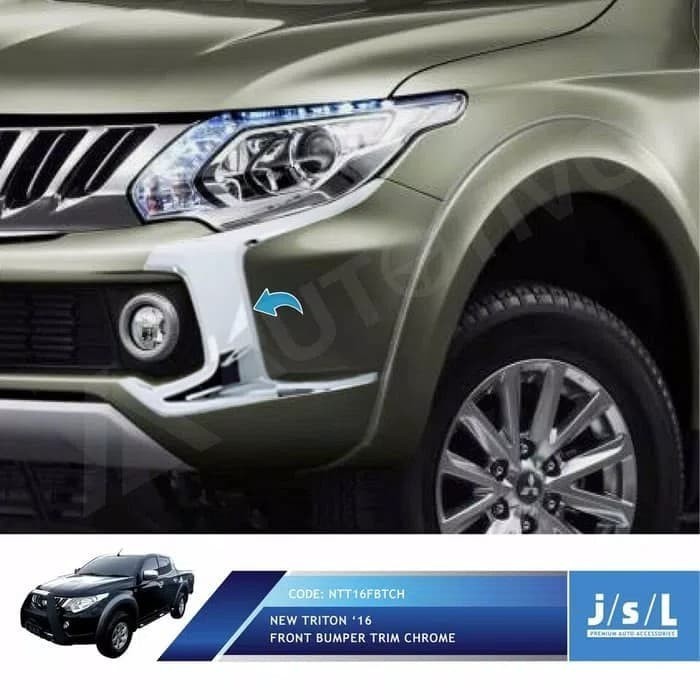 Lis List Bemper Depan All New Triton Front Bumper Trim Chrome