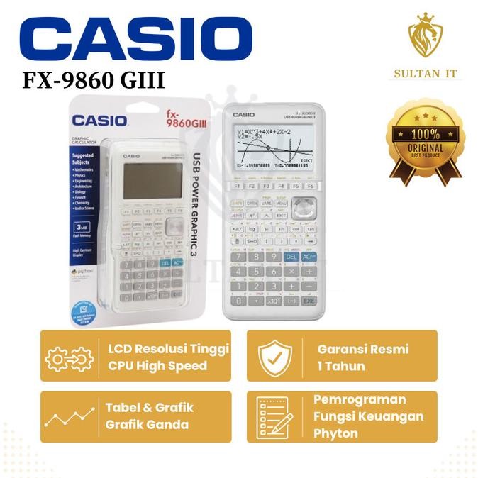 

TERBARU - Kalkulator Graphic/Scientific Ilmiah NEW Casio FX-9860 GIII SD