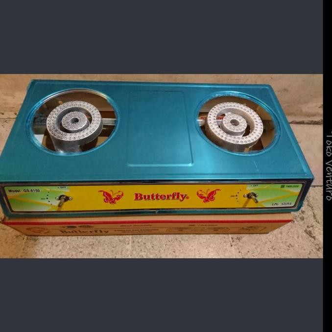 kompor gas 2 tungku butterfly burner cor api seribu 8150