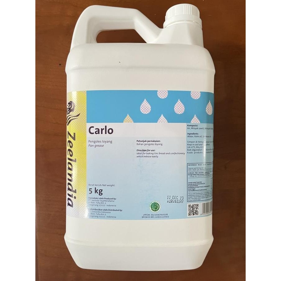 

NEW Carlo oles loyang 5kg zeelandia pan grease