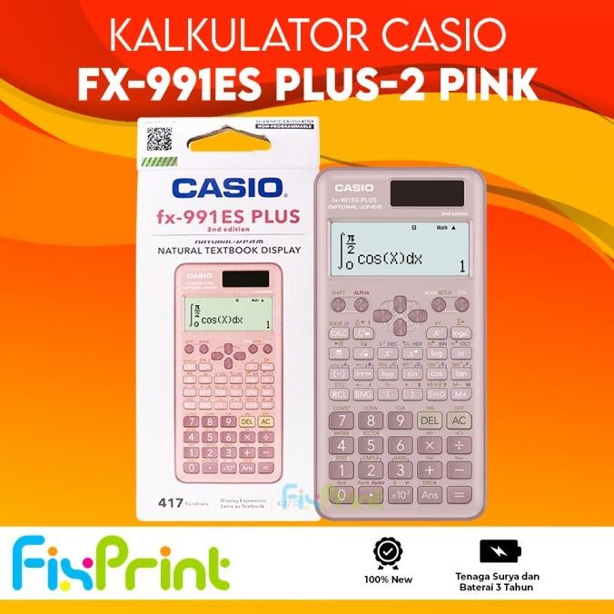 

TERLARIS - Kalkulator Casio fx-991ES PLUS-2 Calculator Scientific Kalkulator Ilmiah Standar fx-991ES Original PLUS 2 Pink Hitam Biru