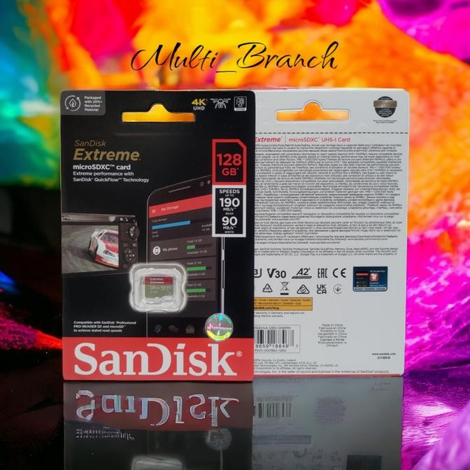 BEBAS ONGKIR - Sandisk Extreme A2 microSD SDXC UHS-I CARD - 128GB ORIGINAL RESMI