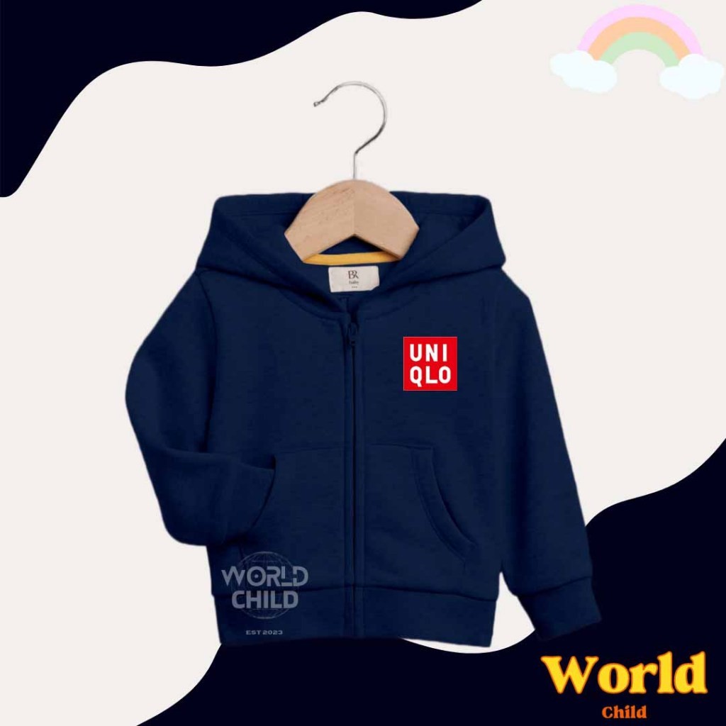Baju Anak Halus & Tebal OVER KIDS - JAKET ZIPPER UNIQLO ANAK UMUR 2 - 12 TAHUN JAKET ANAK LAKI LAKI