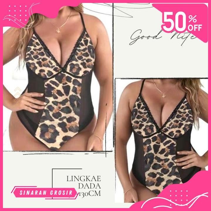 SINAR GROSIR LEOPARD BIG SIZE / LINGERIE LEOPARD JUMBO / SEXY LEOPARD 9836 POPULER 