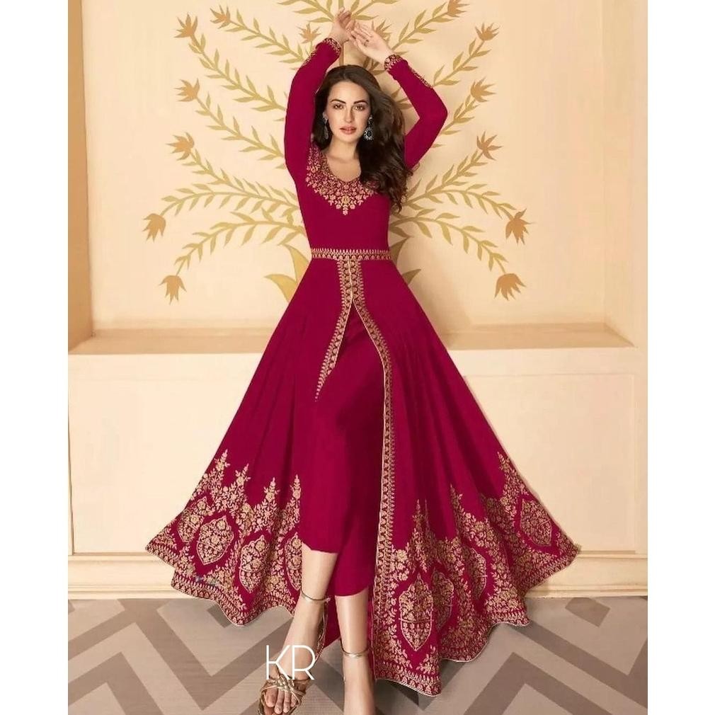 dim baju pesta setelan india wanita remaja muslim mewah model kekinian trandy lebaran 2024 set cel d