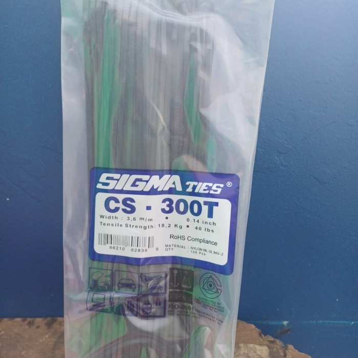 TERBARU Kabel Ties SIGMA CS-300T Kabel Ties 30cm SIGMA Hitam BISA GOSEND