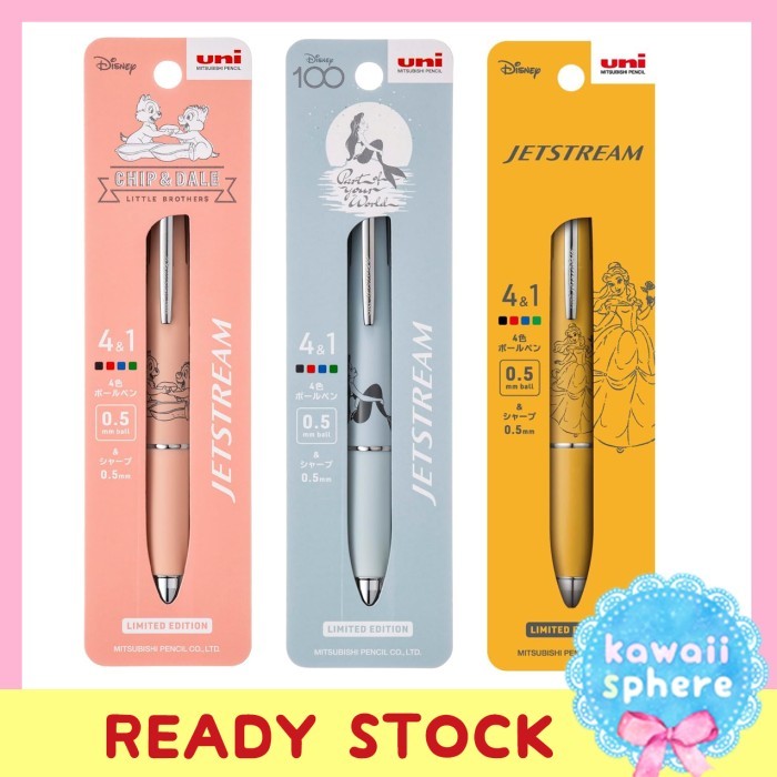 

Uni Jetstream Disney Limited Edition 4 & 1 Mechanical Pencil 0.5 mm Chip&Dale / Ariel / Belle Ready