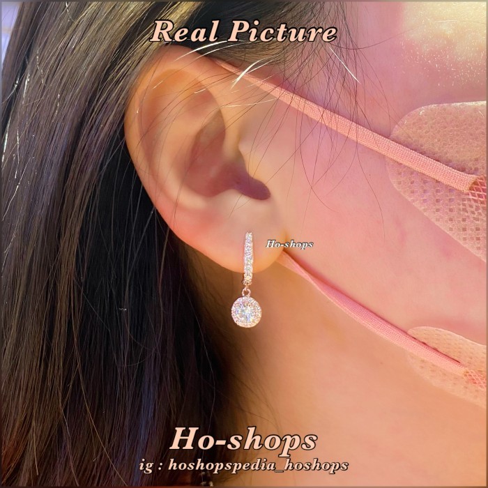 Ready Anting Cantik Model Berlian Rosegold Kadar 750 Asli Emas