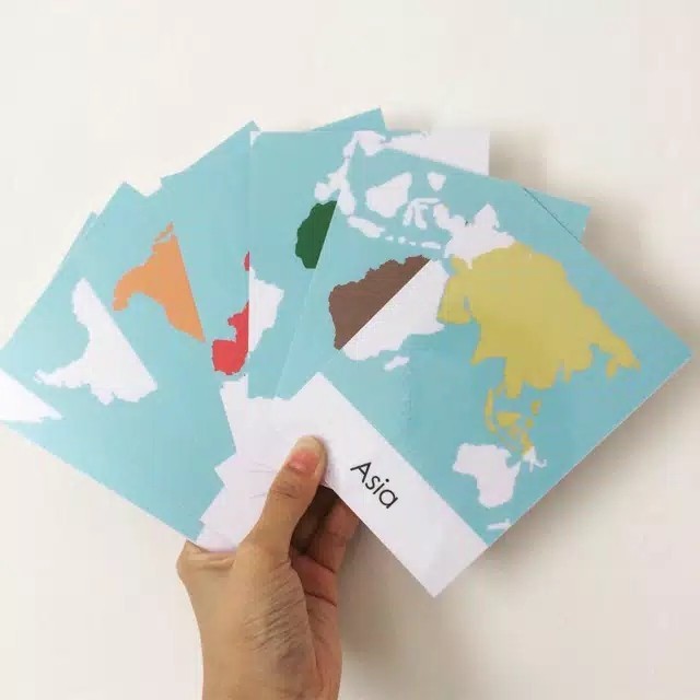 

TERBARU Montessori Continent Cards HOT SALE!