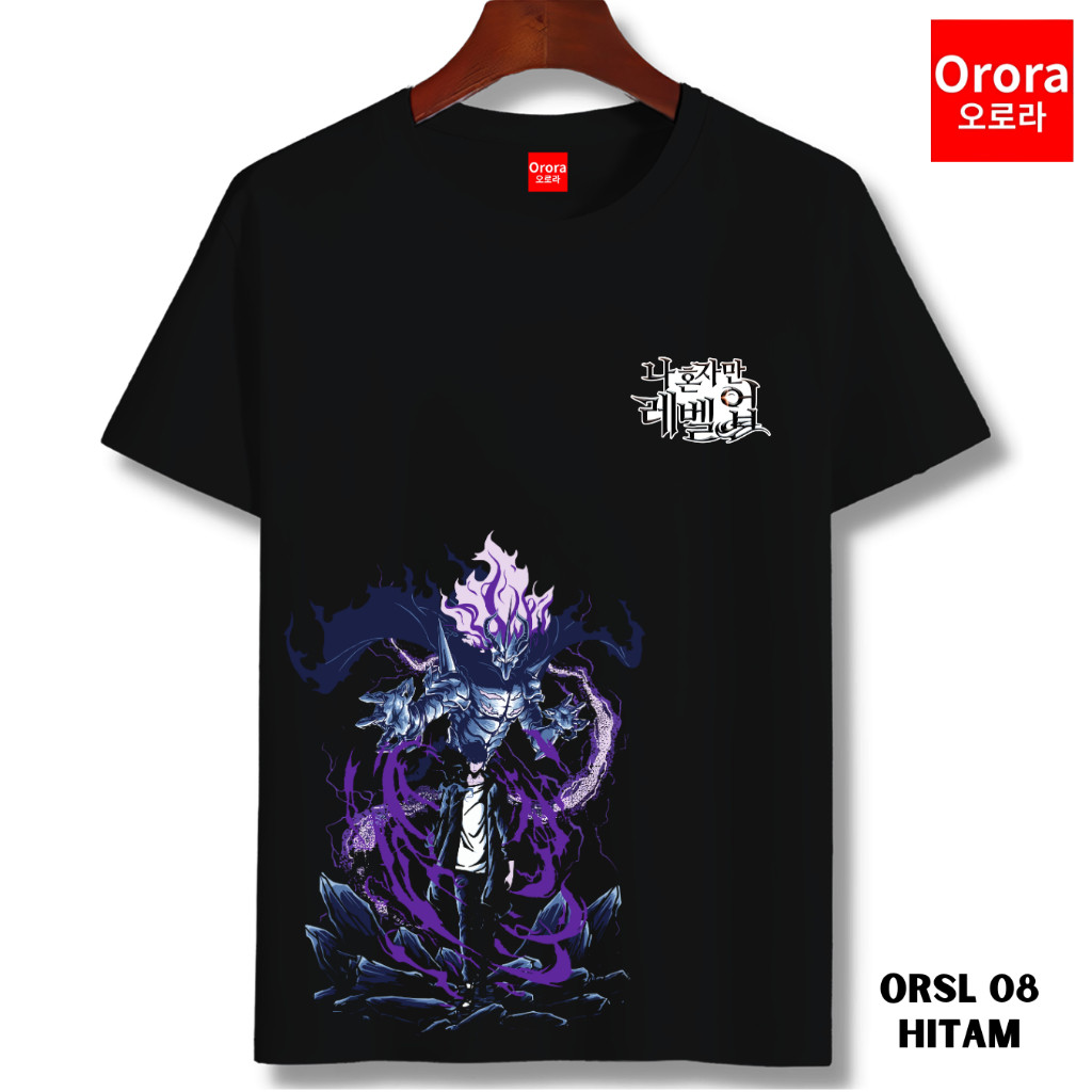 Orora Kaos Pria Korea Anime Manhwa Solo Levelling - Baju Atasan Sablon High Quality Pria Wanita Ukur