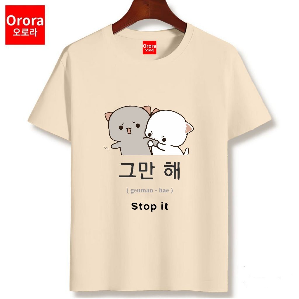 Orora Kaos Wanita Korea Style Cute - Baju atasan Lengan Pendek Unisex Size S M L XL XXL XXXL ORKL 35