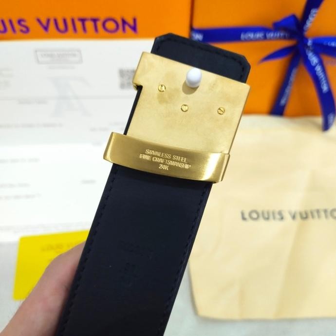 Ikat Pinggang LV Belt Premium Mirror Original - Monogram Eclipse
