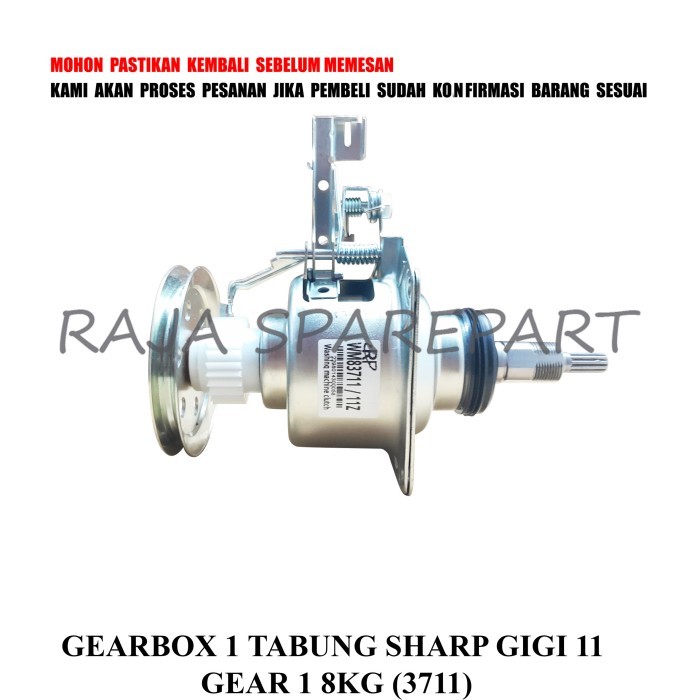 Gearbox Mesin Cuci 1 Tabung Sharp 8Kg