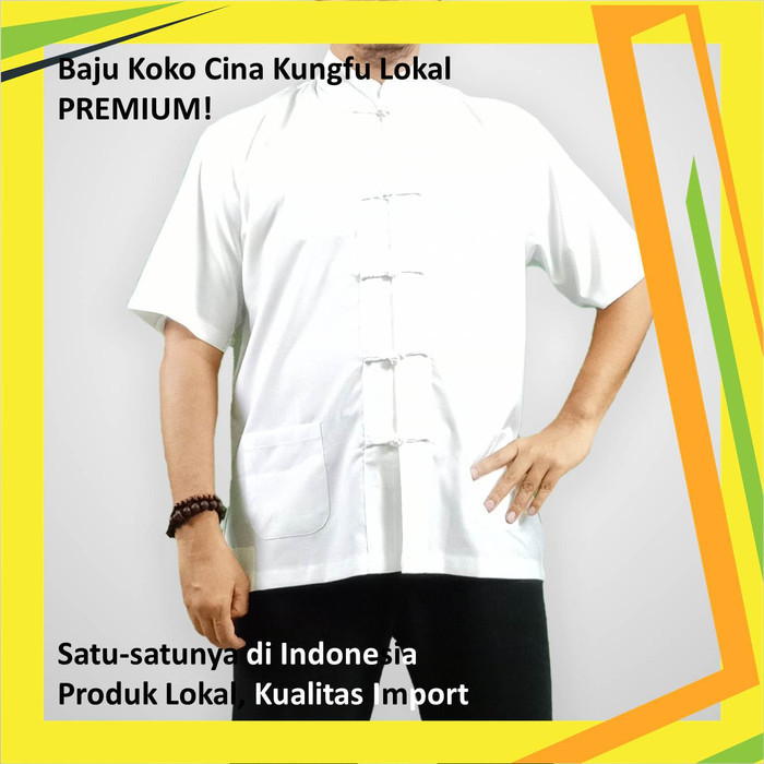 Murah Kemeja Baju Koko Cina Kungfu Ipman Wingchun Lokal Tangan Pendek