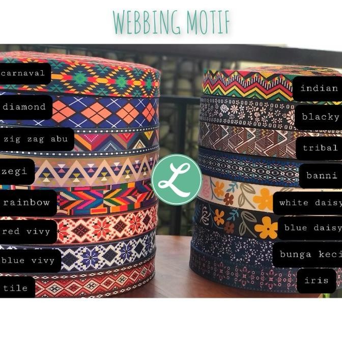 Terlaris WEBBING MOTIF ROLL SALE