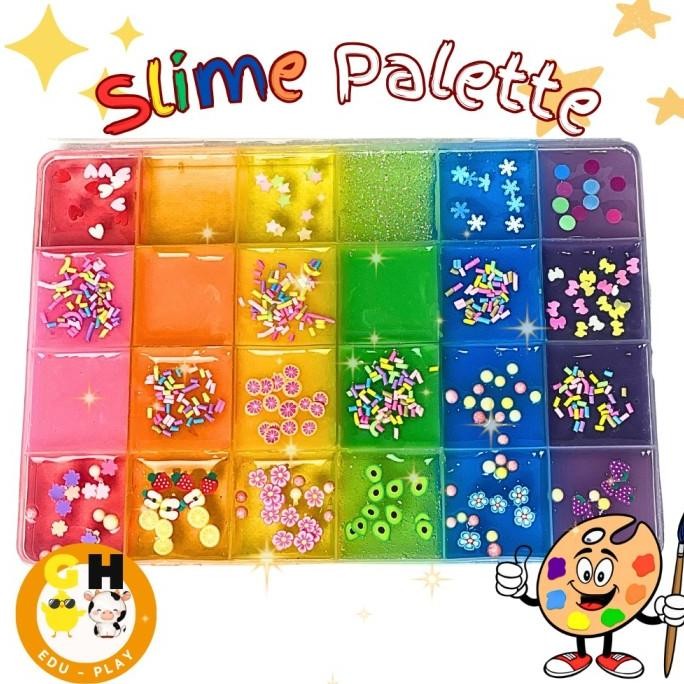 

Terbaru Mainan Edukasi Slime Palette 24 Pcs Warna Warni Glitter Topping Mainan