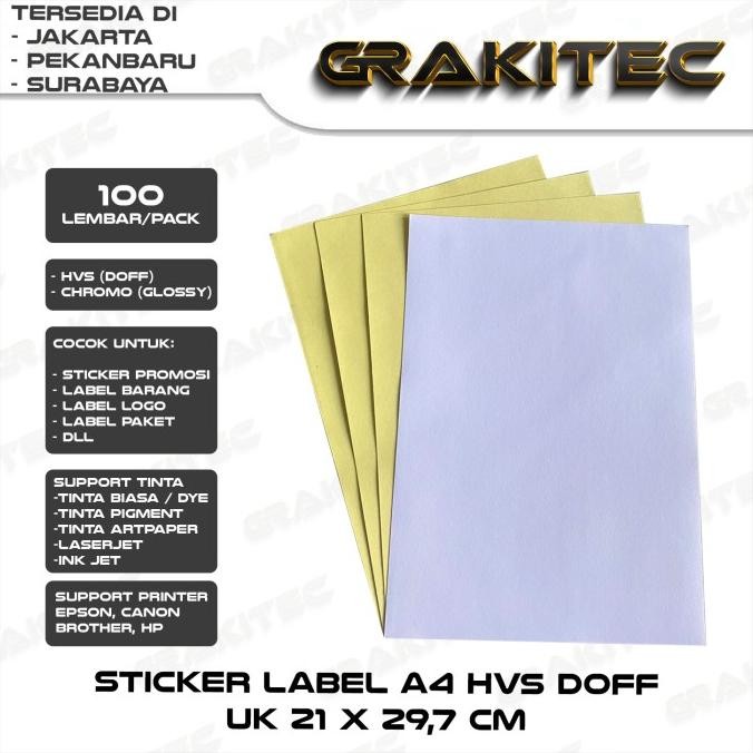 

Sale Kertas Sticker Chromo Glossy A4 100 Lembar / Stiker Label Kromo Glossy Mengkilap Laserjet Inkjet