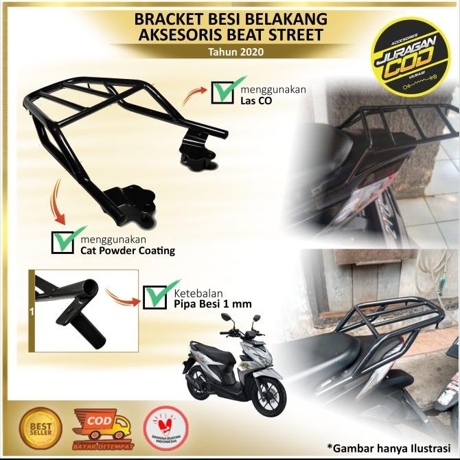 Bracket Besi All New Beat Street 2020-2022 / Aksesoris bagasi Beat box
