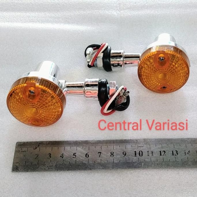 Lampu sen variasi bulat retro classic japstyle GL Tiger Megapro 11OKTZ