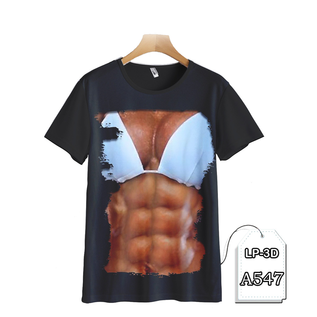 Kaos Body Sixpack Wanita Baju Anak dan Dewasa Printing 3D Fashion Kaos Keren dan Trendy