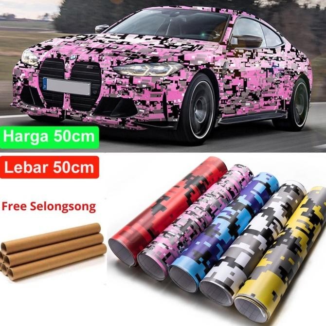 

Sale Sticker Decal Camouflage Digital Skotlet Body Motor Mobil Lebar 50 Cm