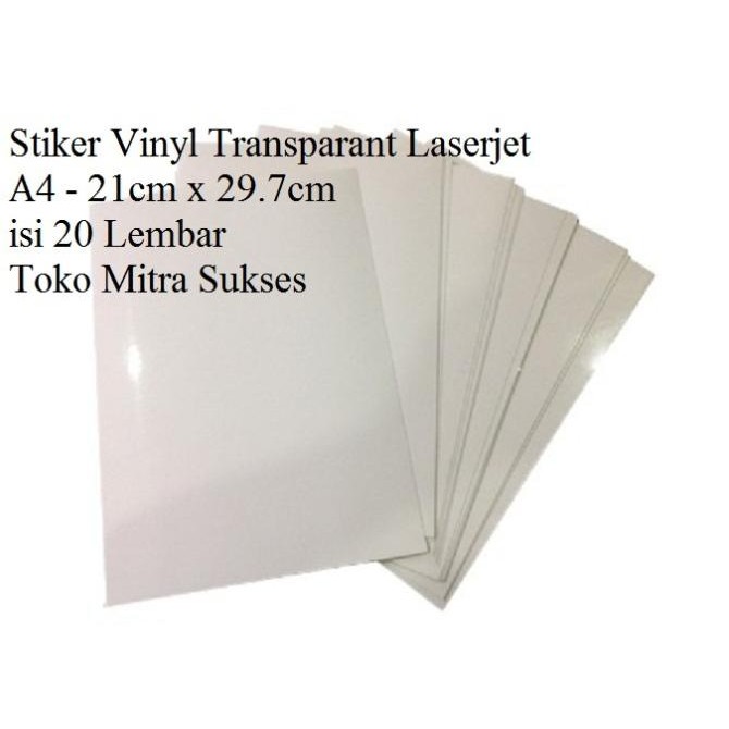 

Sale Stiker Vinyl Transparant Laserjet A4