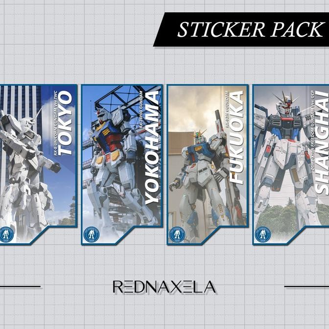 

Sale Stiker Vinyl Life-Sized Gundam Statue Sticker Pack Collection