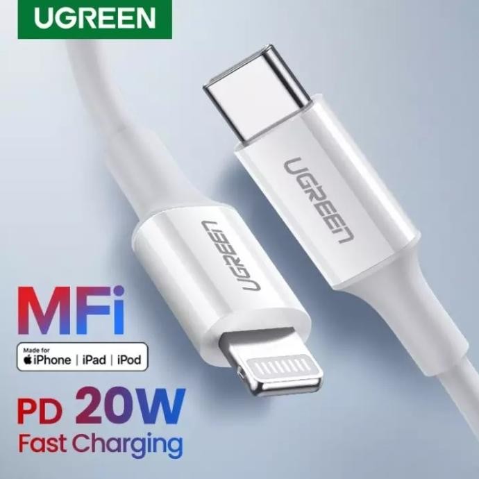 Ugreen MFI kabel USB C to Lightning 1M white Fast Charging Iphone