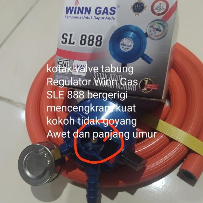 Regulator Matic BIOGAZ WINN GAS SL 888 M Selang Gas LPG 700 PSI Asli