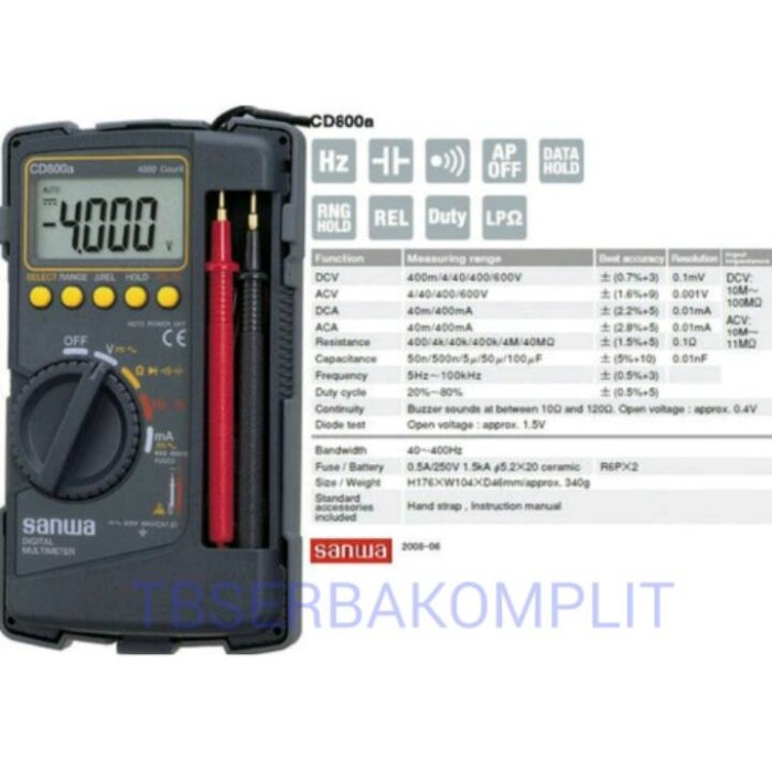 Jual Sanwa Cd800A Digital Multimeter Multitester Original Asli