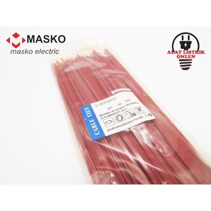 

Kabel Ties 30Cm Merah / Kuning / Biru /Segel Sabuk Tali Klip 4.8X300Mm