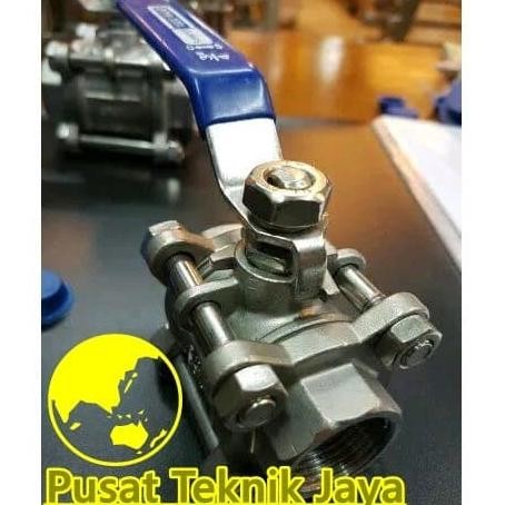 

3 Inch Kran Air Ball Valve Sankyo 3Pc Stainless Steel Kon : Drat/S Terlaris