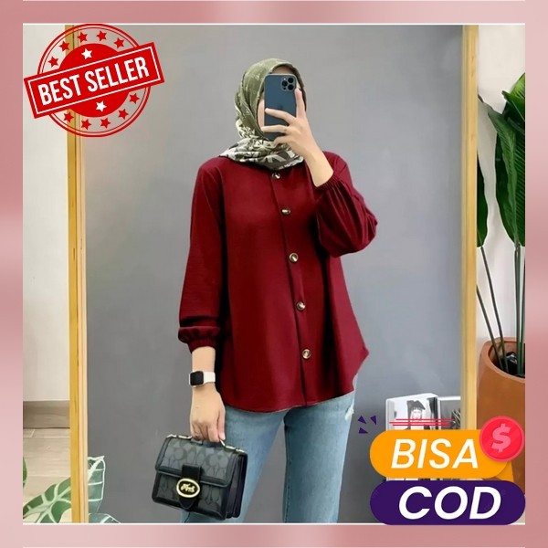 Baju Wanita Moscrepe Premium Import Terbaru Atasan Putih Wanita Terbaru Promo Termurah Magnolia Top 
