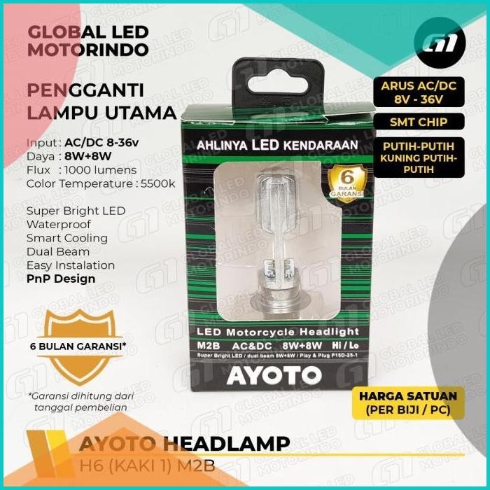 Lampu Depan LED AYOTO M2B AC DC Bebek Matic Satria 07D35Z4 ask for sto