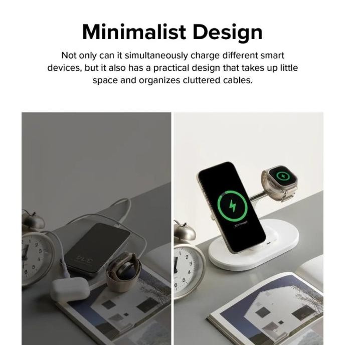 

Ringke 3-In-1 Magnetic Fast Wireless Charging Charger Stand Terlaris