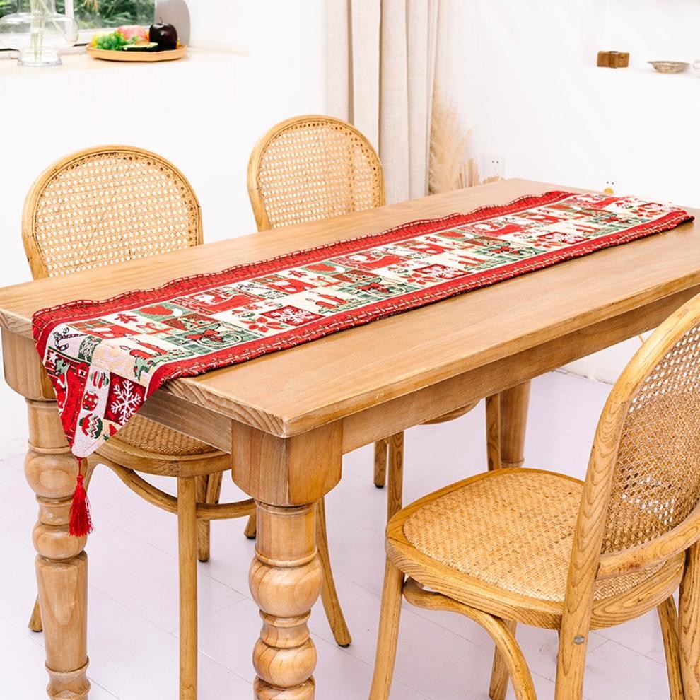 Table Runner Natal (Taplak Meja Natal) 180cm-Taplak Meja Motif Natal-Dekorasi Natal-Taplak Meja Tamu