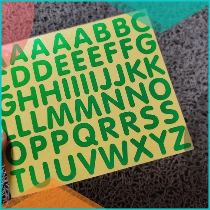 

stiker huruf abjad cutting ukuran sedang 07D35Z4 happy shopping