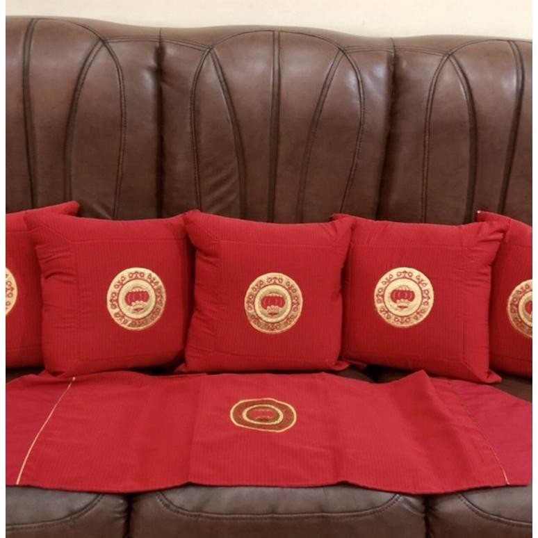Paket sarung bantal sofa 40x40 + taplak IMLEK