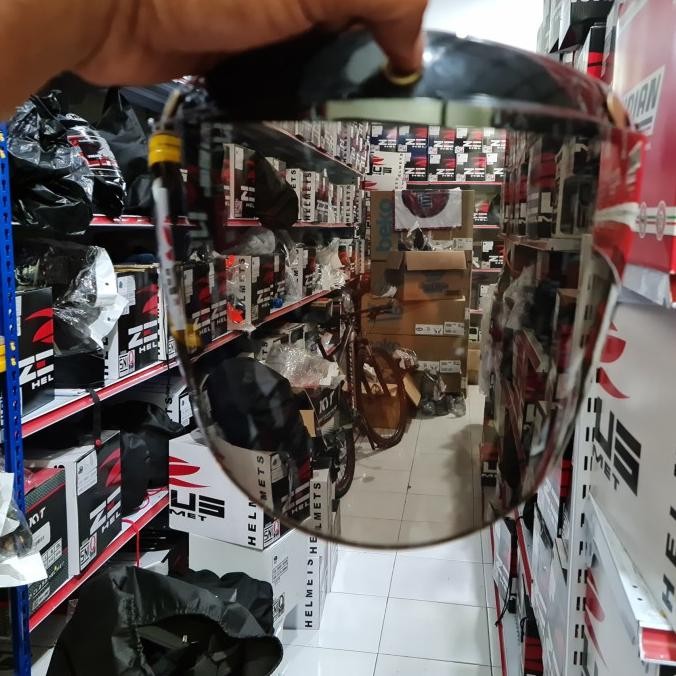 VISOR HELM ZEUS ZS 385 KACA HELM ZS 380 CARGLOSS CF RETRO 50% PERCENT