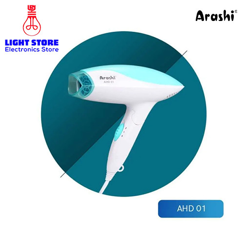 ARASHI AHD 01 Hair Dryer Pengering Rambut 3 Level Speed 200-400 Watt