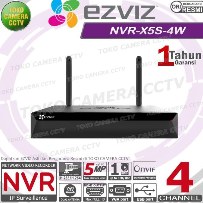 EZVIZ NVR WIFI 4 CH RECORDER CCTV WIRELESS 4 CHANNEL