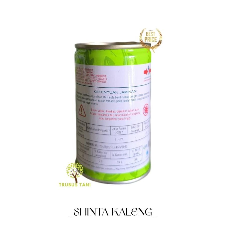 BENIH SHINTA KALENG / BIBIT Caisim Sawi SHINTA 100gr