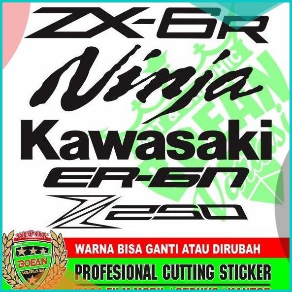 Sticker cutting Emblem KAWASAKI NINJA 250 ER6N RR ZX6R SUPER KIPS 07D3