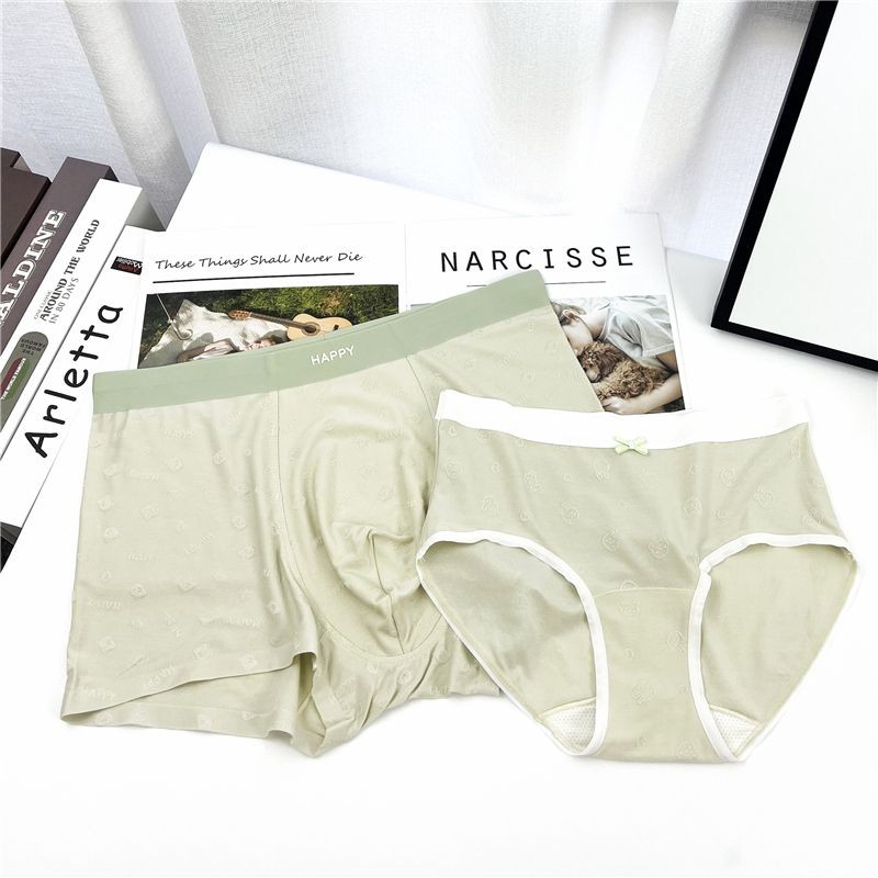 Cotton Cartoon Cute Couple Underwear One Male and One Female Couple Underwear