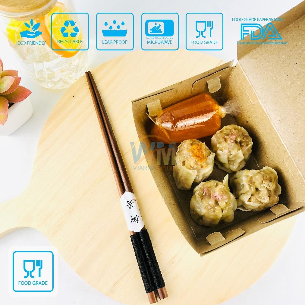 PENAWARAN TERBATAS Dus Box Dimsum Laminasi  / Kotak Dimsum / Lunch Box XS / Dus Dimsum / Paper Lunch