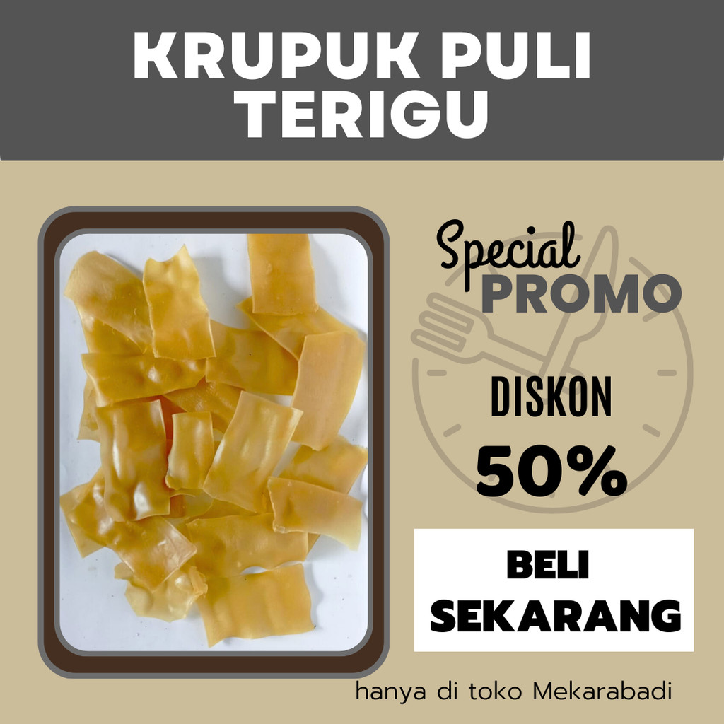 

Kerupuk Rambak Mentah 500 Gram / Kerupuk Rambak Terigu / Krecekan Rambak