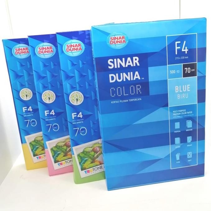 

Best Seller !! Kertas HVS Warna Sinar Dunia Ukuran Folio / F4